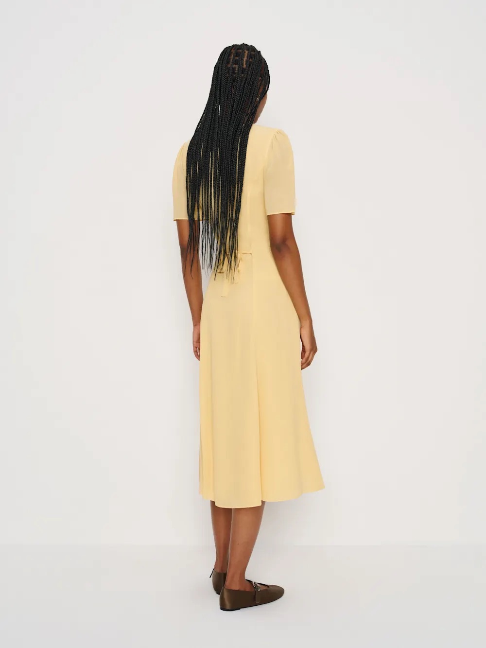NWOT Reformation Lise Dress Yellow - Size 8 - Picture 4 of 8